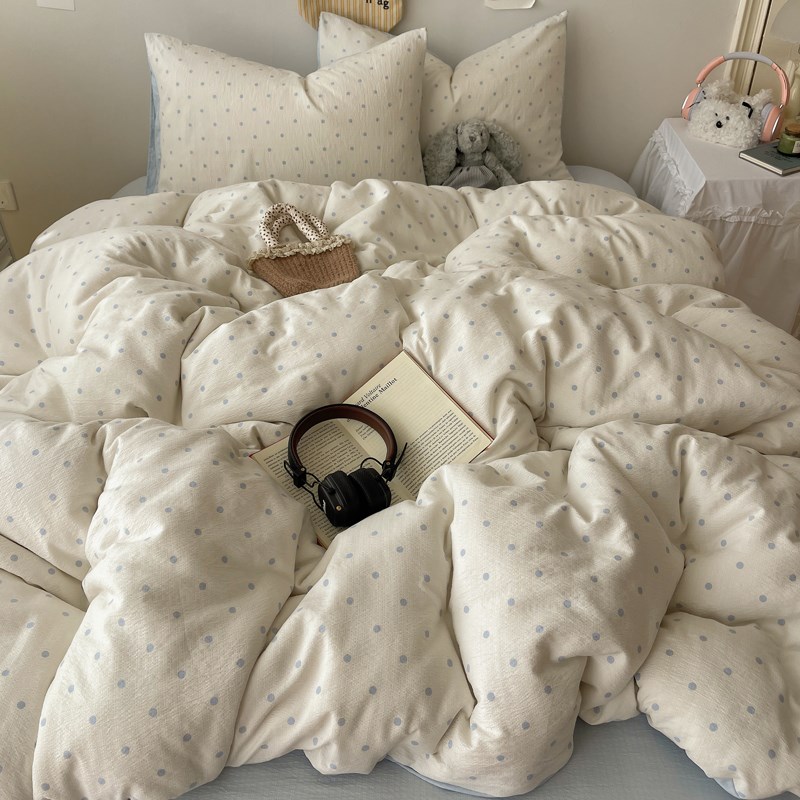 a类纯棉四件式2025新款全棉被套床上床单被罩学生宿舍单人三件式3