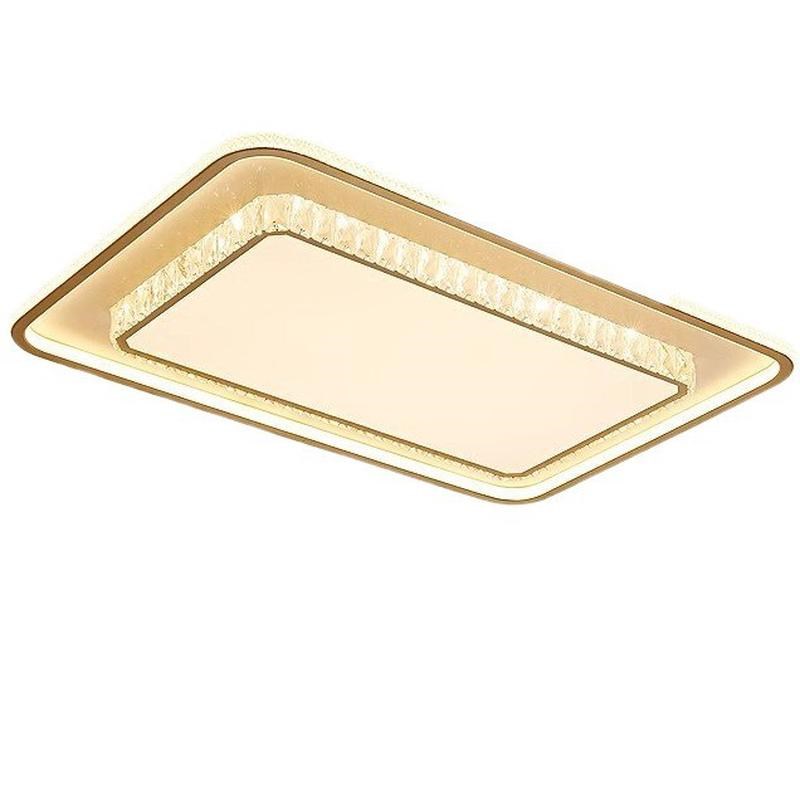 水晶客厅灯长方形现代简约大气家用灯具套餐三室两厅卧室灯吸顶灯