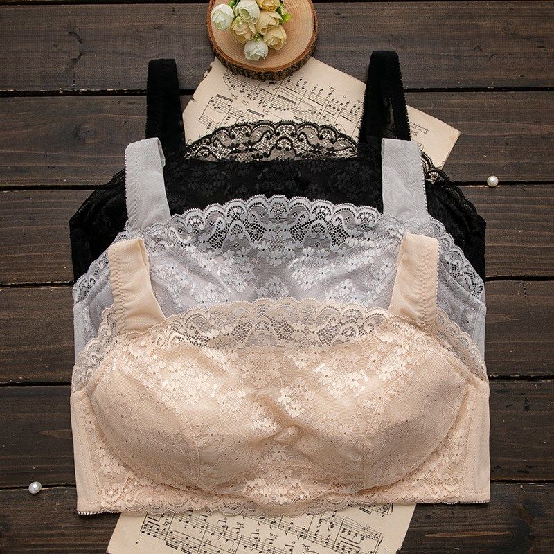 无钢圈防走光抹胸式文胸显胸小侧收薄款裹胸蕾丝大码内衣胖mm200,女士内衣/男士内衣/家居服,文胸,淘宝优惠券,粉丝福利购,淘宝优惠卷