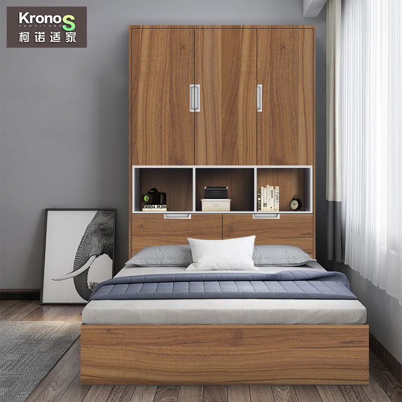 儿童单人床1.2米榻榻米床衣柜一体小户型省空间1.5米双人床可储物,住宅家具,板式床,淘宝优惠券,粉丝福利购,淘宝优惠卷