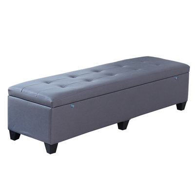 科技布长条沙发凳实体娃娃共享女友带锁收纳箱储物凳娃娃收藏箱子