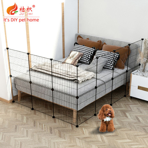 狗狗围栏床底挡板防泰迪跳床上沙发边围栏防柯基钻床底铁网分隔板