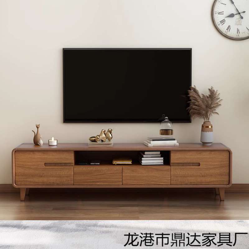Dx新款电视柜茶几组合套装小户型客厅家用现代简约落地胡桃色轻奢