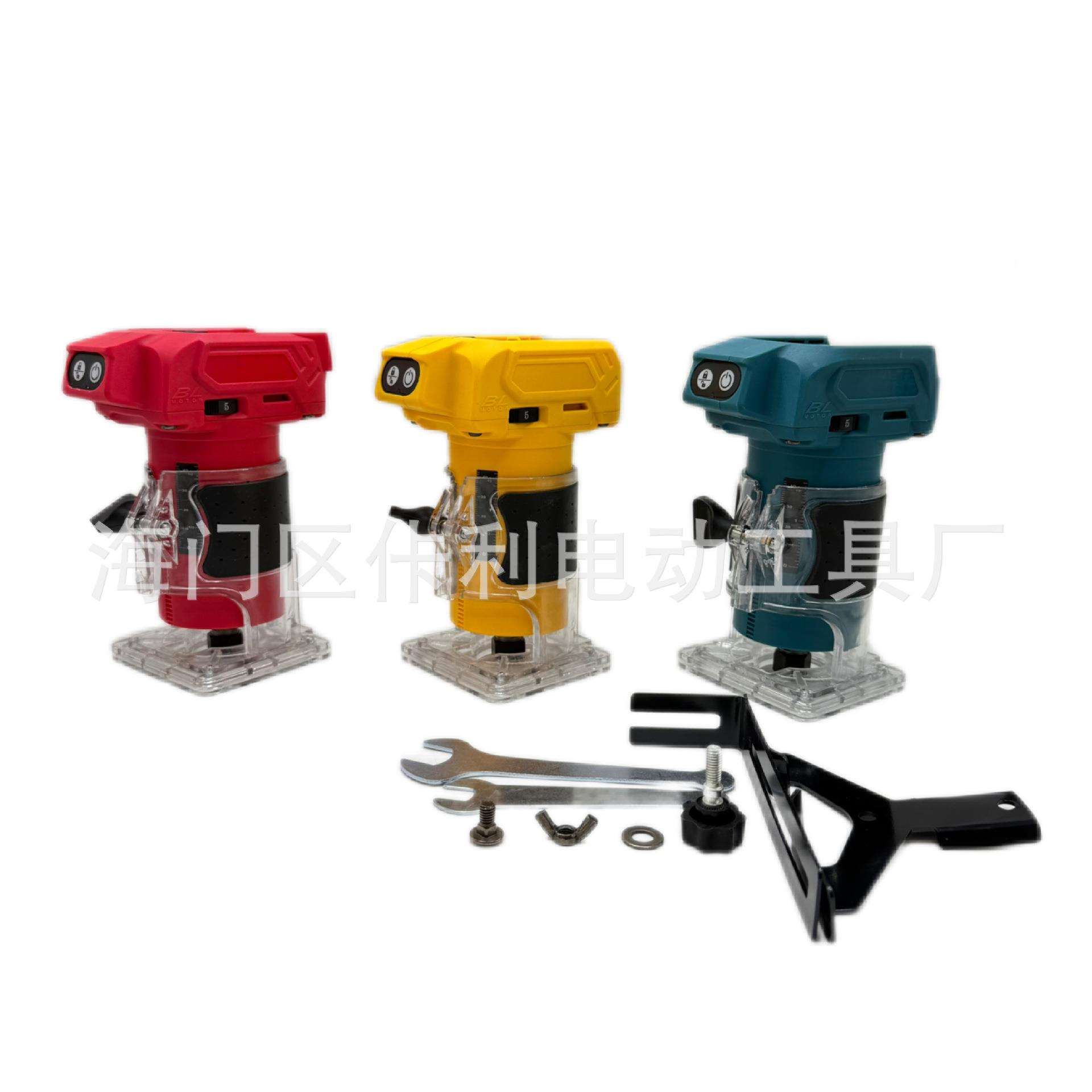 新款无刷修边机木工开槽可调档锂电雕刻机