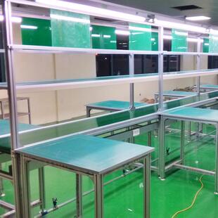 厂家直销防静电工作台 工厂车间用4040方管铝合金支架PC板工作台