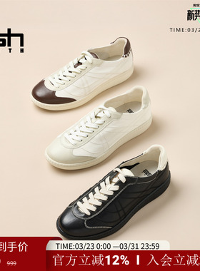 ASH YOUTH「云柔」女鞋超柔软Nappa羊皮平底板鞋复古薄底德训鞋