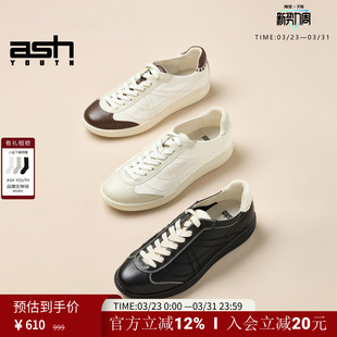 复古薄底德训鞋 超柔软Nappa羊皮平底板鞋 YOUTH「云柔」女鞋 ASH