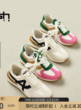 ASH YOUTH「复野」女鞋2025秋冬新款真皮复古运动鞋休闲鞋阿甘鞋