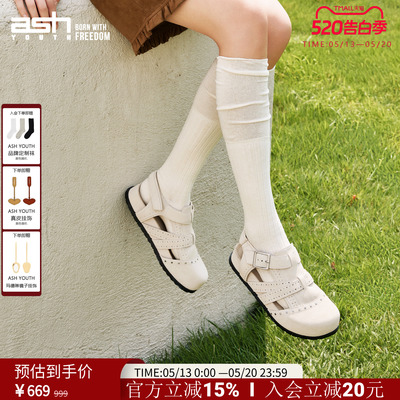 ASHYOUTH厚底增高勃肯罗马凉鞋