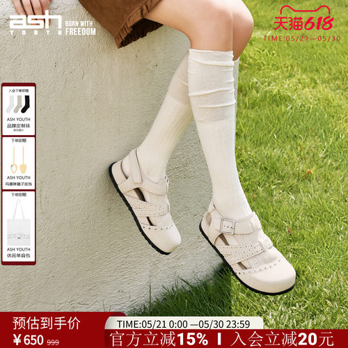 ASHYOUTH厚底增高勃肯罗马凉鞋