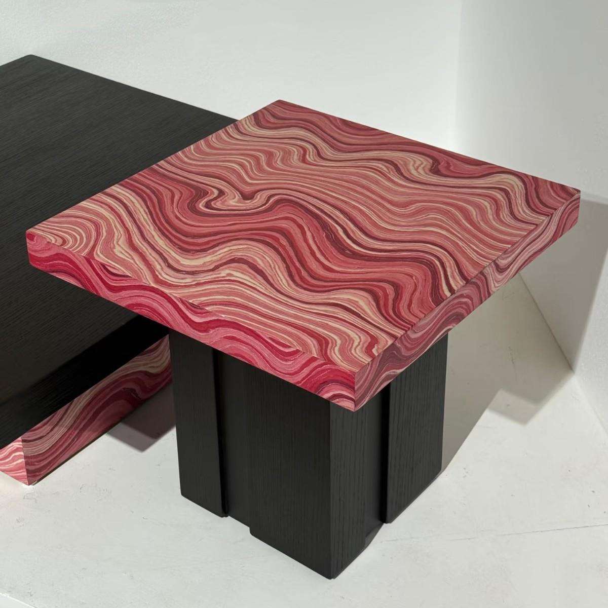 中古风设计师茶几边几客厅组合意式极简置物桌沙发边桌咖啡桌子