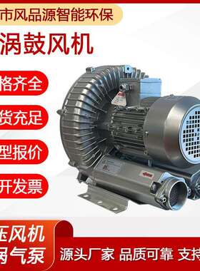 高压鼓风机2HB810H27 7.5KW高压漩涡风机养殖曝气吹气旋涡式气泵