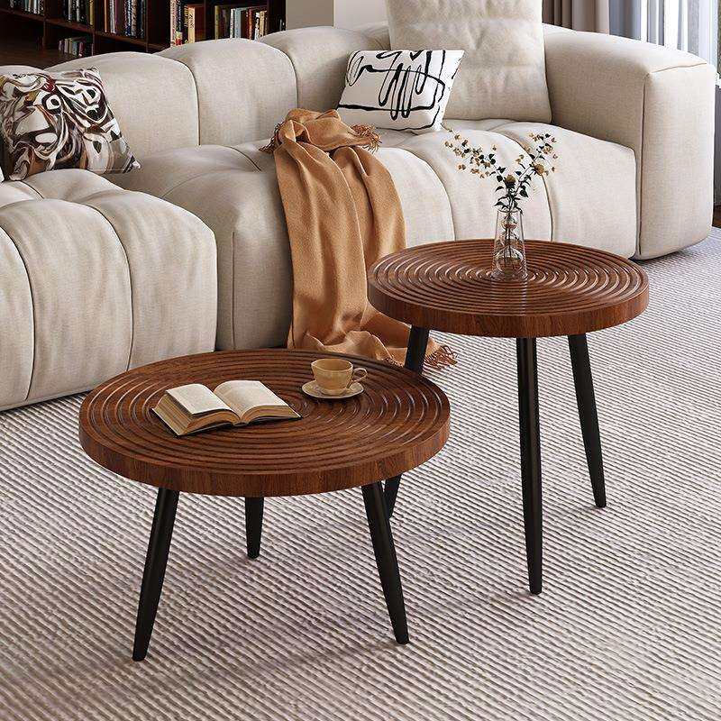 年轮小茶几客厅阳台沙发边几实木色木质圆形桌面三腿组合小茶几,电子元器件市场,其它元器件,淘宝优惠券,粉丝福利购,淘宝优惠卷