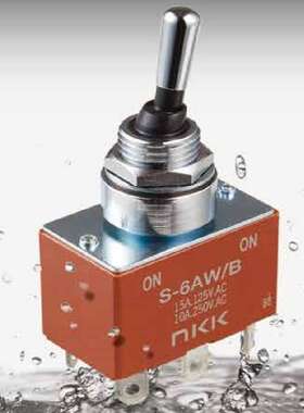 IP68防水6脚两档钮子开关型号S-6AW/B小型摇杆