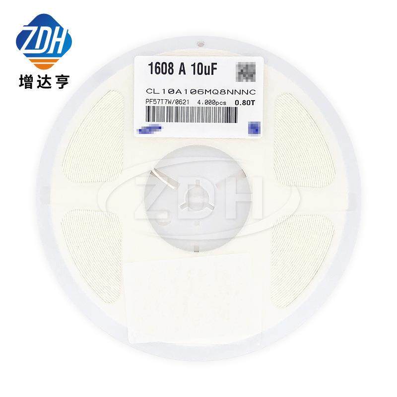 贴片陶瓷电容 1608 0603 106M 10UF 16V X5R 20% CL10A106MO8NNNC