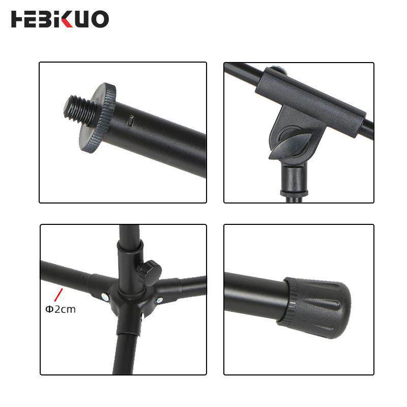 支架麦克风支架升降话筒架配件铁制造支架落地式手机夹唛架可调节