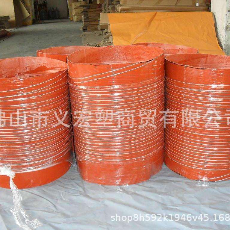 大量高温软管高温排气管 耐高温风管 红色矽胶风管 耐高温管
