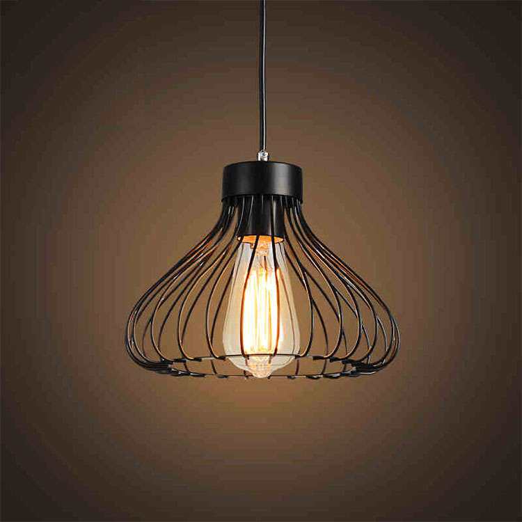 北欧Loft餐厅吧台吊灯乡村美式创意复古工业风铁艺个性单头灯具