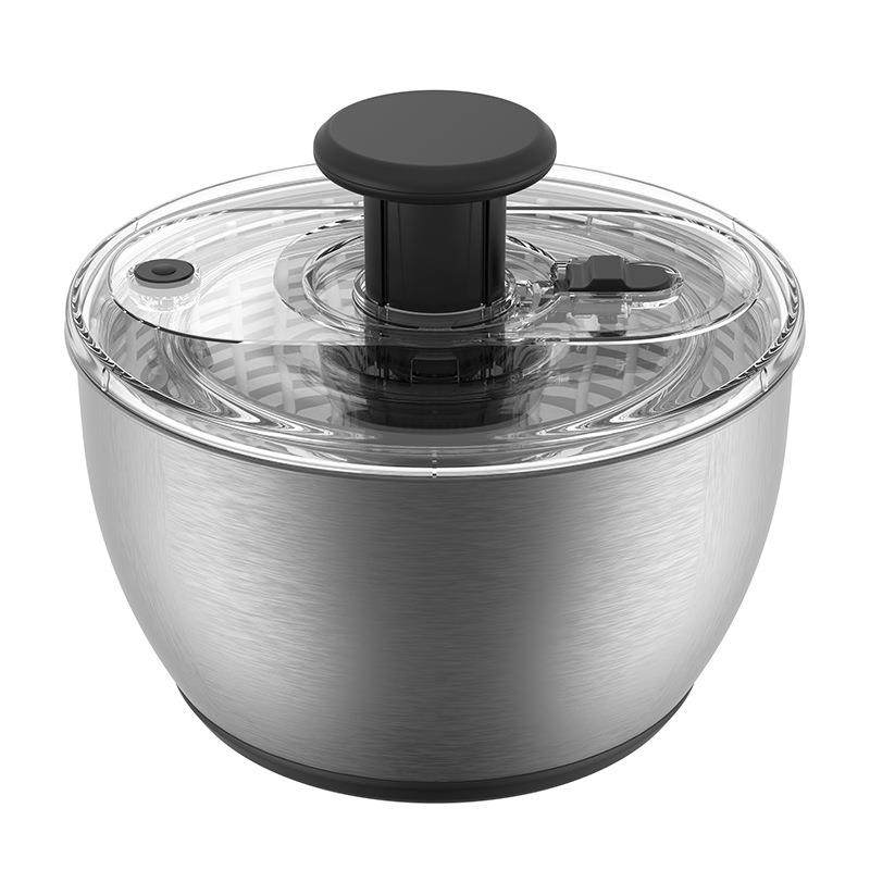 不锈钢盆按压蔬菜脱水器沙拉健身餐果蔬脱水器厨房沥水篮甩干机,厨房/烹饪用具,手动果蔬脱水器/甩水器,淘宝优惠券,粉丝福利购,淘宝优惠卷