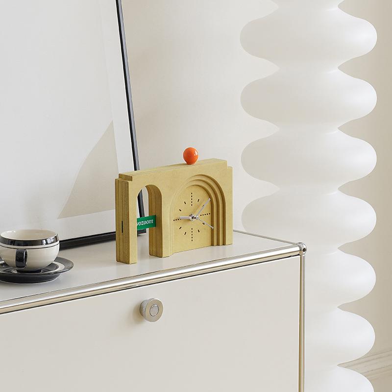 wozoom屋准桌面时钟摆件客厅玄关创意摆台式座钟家居电视柜装饰品