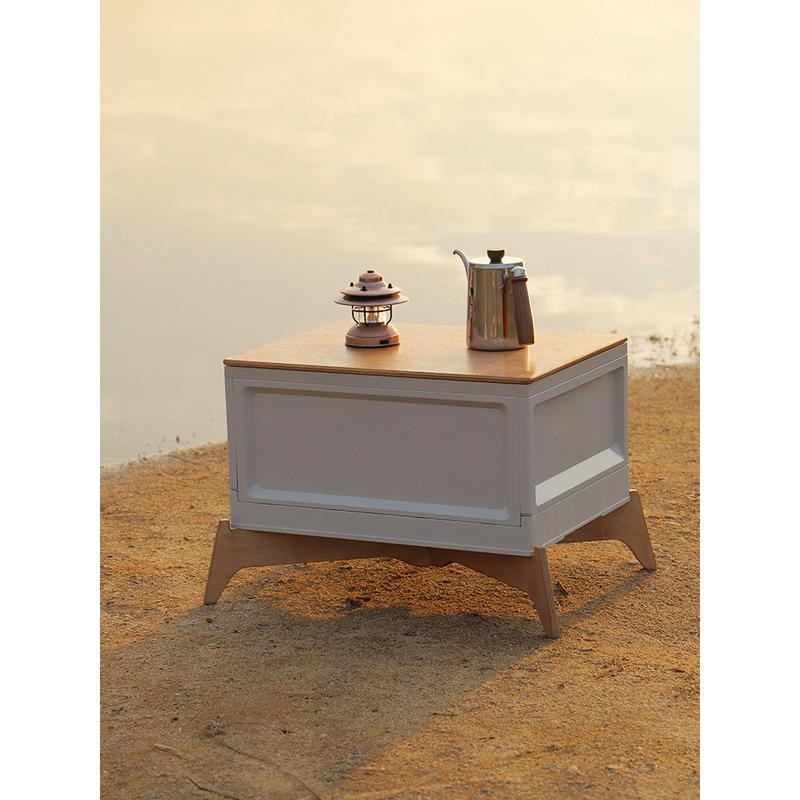 A5L野营侧开收纳箱折叠储物箱车载户外防水箱子露营后备箱整理箱