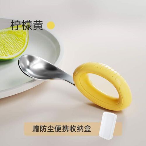 勺训练学吃勺进食儿童学食勺子辅食宝宝婴儿工具弯头吃饭自主餐具