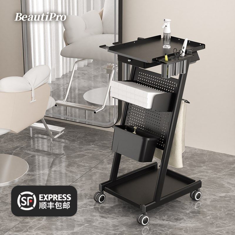 【爆款新品】理发师工p具车美发店烫染推车发廊专用多功能洞洞板