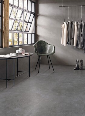 星空灰半抛釉水泥瓷砖客餐厅灰色地砖服H装酒店连锁工程防滑通体