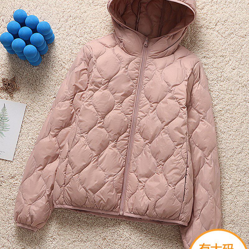 加肥加大码轻薄羽绒服女胖mm200斤短款连帽P内搭内胆打底小个子特