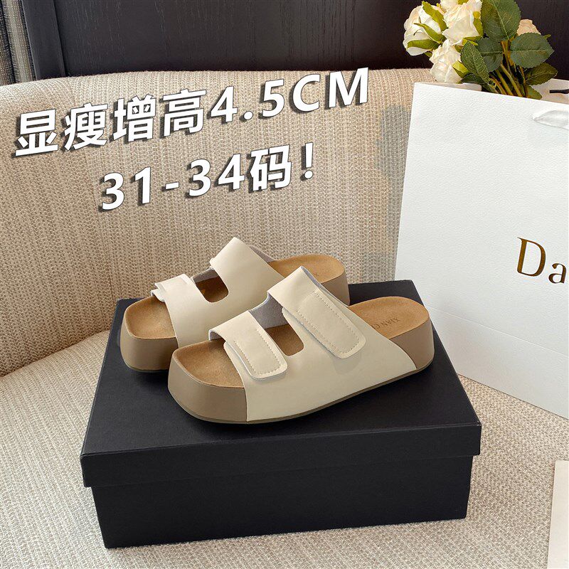 小码拖鞋女3132j33厚底外穿2025新款夏季小个子增高凉拖鞋女34码
