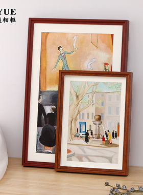 实木画框装裱木质相框定制a3vA4外框架挂墙4k8开艺术订做任意尺寸