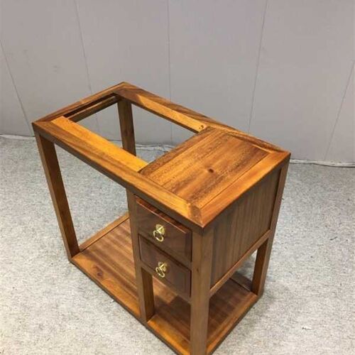 胡桃木茶水柜实木茶几双抽茶水柜茶水车边柜实木烧水柜茶柜