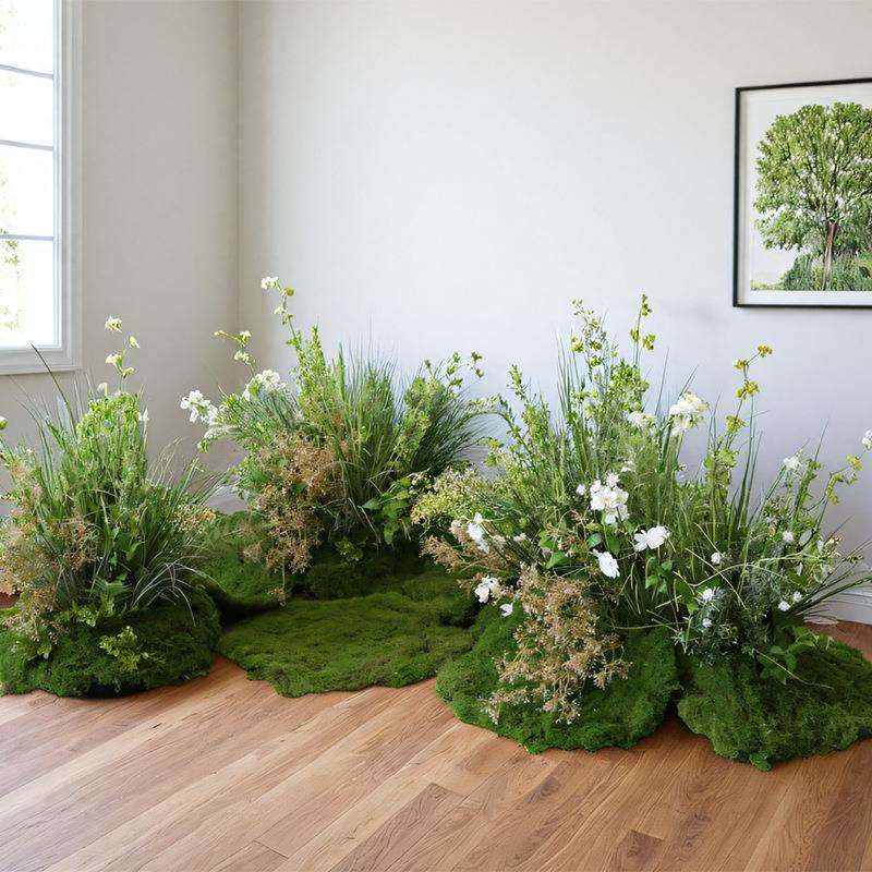 仿真植物假花摆件商业产品展区装饰假草丛造景室内绿植插花道具