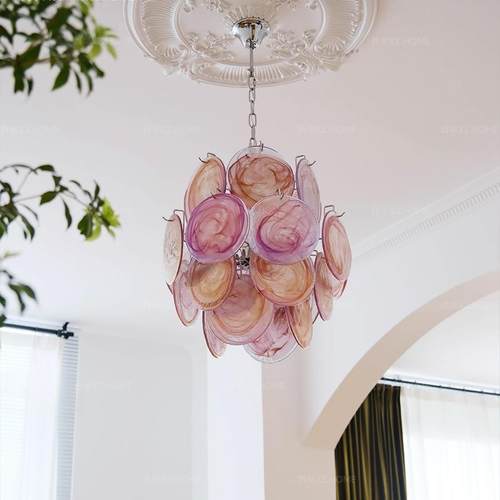 复古西灯具吊灯客厅卧室murano早法式玻璃手工餐厅中古新款大利意