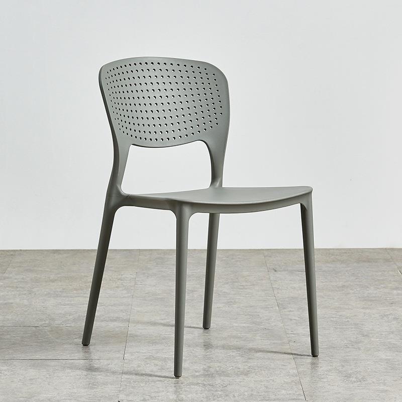 现代简约塑料椅子大人家用加厚凳子靠背餐椅可叠加北欧休闲椅户外