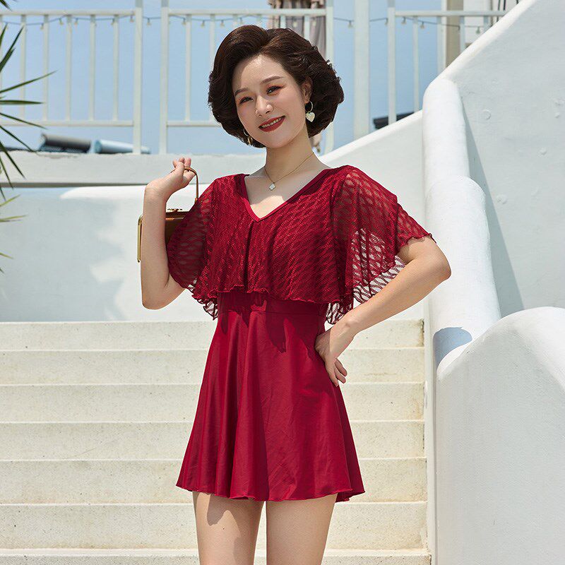 2025新款泳衣女连体保守显瘦遮肚遮肉泡温泉高级S感加大码温泉泳