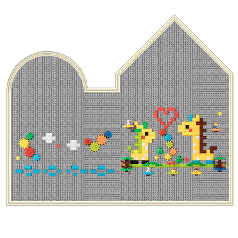 积木墙面定制大颗粒底板拼装上墙幼儿园儿童房家用拼装益智玩具