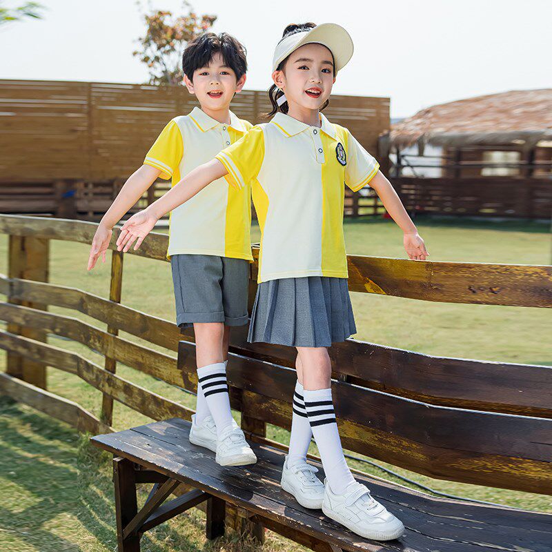 幼儿园园服夏装毕业照服装英伦风儿童班服套装小学生校服夏季