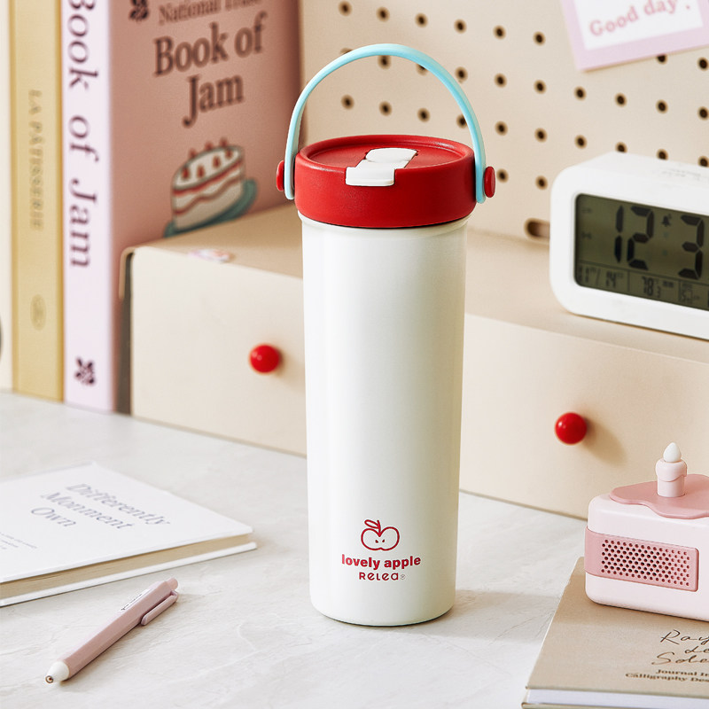 吸管保温杯大容量水杯女生新款2024G高颜值大号冰霸杯男不锈钢杯