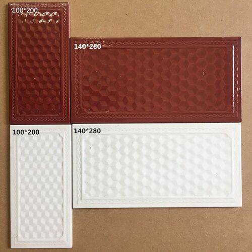 白色玫红色立体釉面砖100*2w00外墙砖140*280外墙砖釉面砖瓷砖
