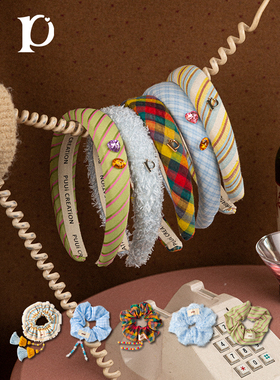 Puui原创生活新款发饰清新简约发箍发圈秋冬少女毛绒发圈ins百搭