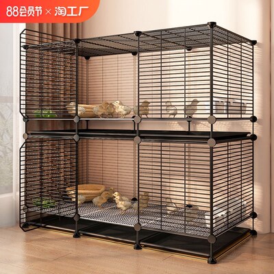加密小鸡笼子家用鸽子笼铁笼鸡舍芦丁鸡窝专用养殖笼鸭鹅笼特大号