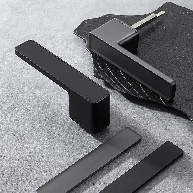 意式极简门锁室内卧室房门锁现代简约门把手静音磁吸门锁家用套装