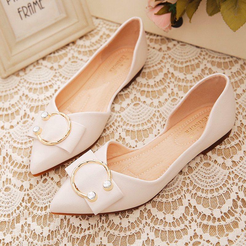 平底网红单鞋女2020夏季新款晚晚鞋百搭侧空尖头浅口豆豆鞋鞋瓢鞋,女鞋,浅口单鞋,淘宝优惠券,粉丝福利购,淘宝优惠卷