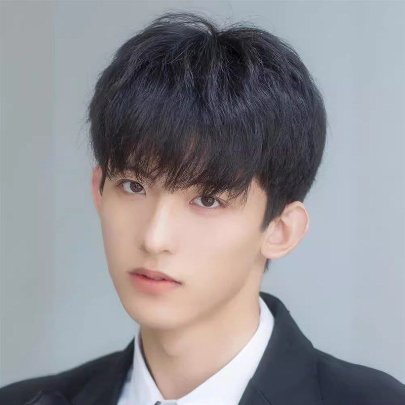 假发男韩版帅气假发头p套时尚造型网红款自然短发送男友男士假发