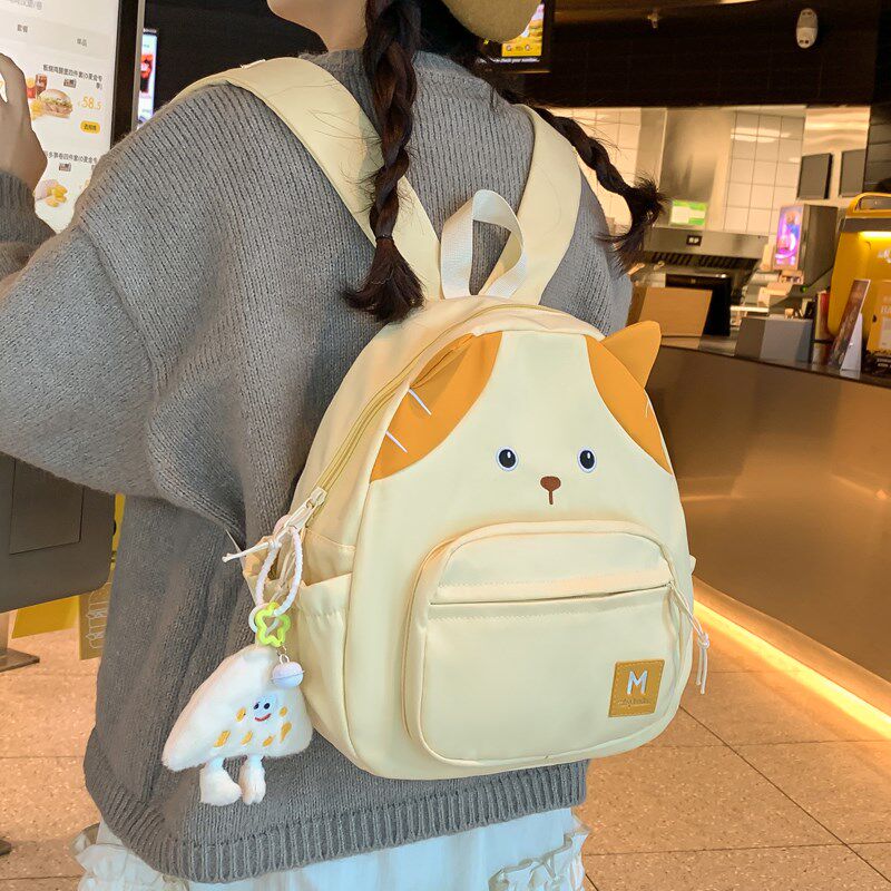 日系可爱卡通小猫双肩包女u孩儿童小学生书包小清新旅游出游小背