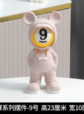 台球黑八桌球人物摆件礼p品客厅桌面办公室软装创意家居装饰工艺