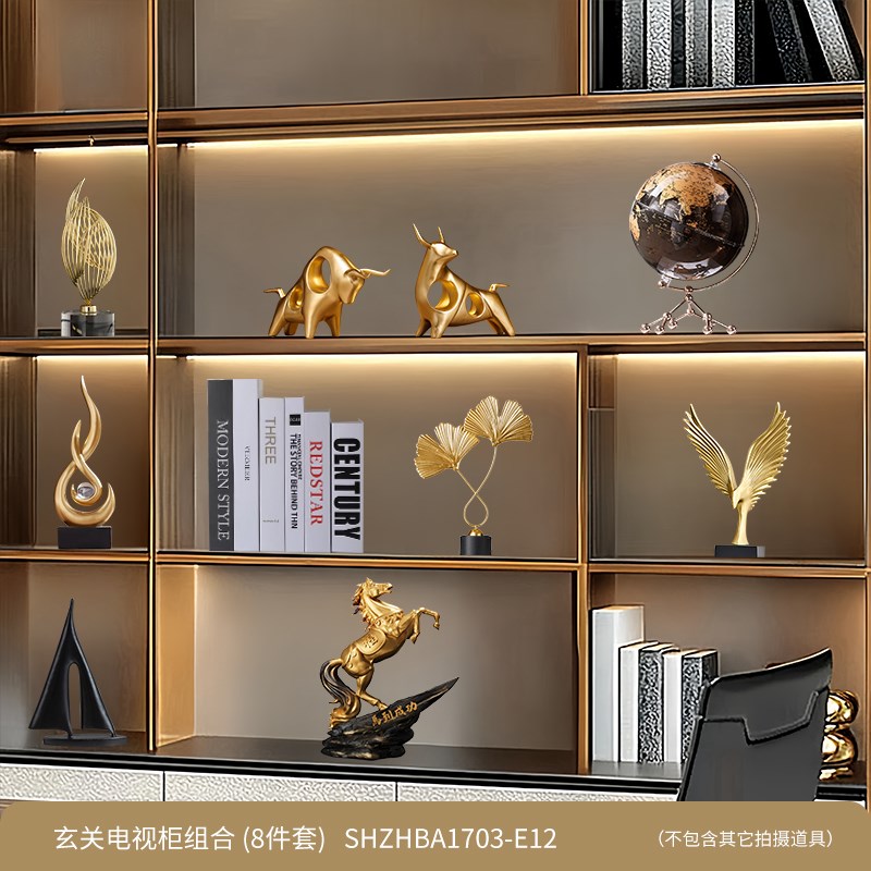 老板办公室摆件领导装饰高端x大气上档次现代轻奢高档书房风生水