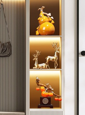 新中式高端大气i上档次工艺摆件家居客厅酒柜办公室酒店大堂装饰