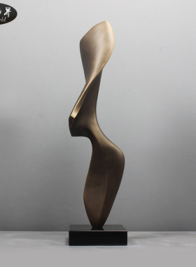 玄关雕塑摆件轻奢抽象p艺术品摆设软装饰品玻璃钢家居售楼处l创意